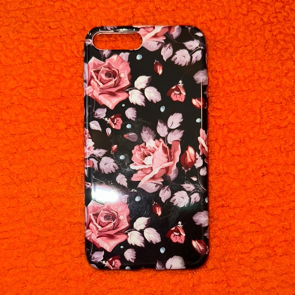 Floral Black and Pink Phone Case